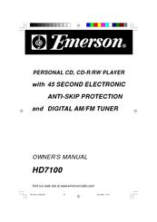 Emerson HD7100 Owner's Manual