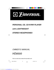 Emerson HD8000 Owner's Manual