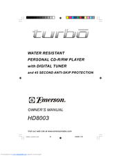 Emerson Turbo HD8003 Owner's Manual