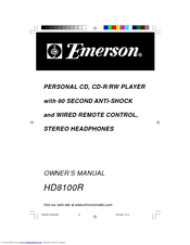 Emerson HD8100R Owner's Manual