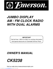 Emerson CK5238 Owner's Manual