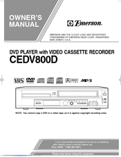 Emerson CEDV800D Owner's Manual