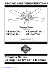 Emerson Botanica CF2500HTW01 Owner's Manual