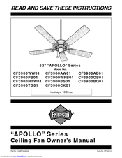Emerson APOLLO CF3900WPB01 Owner's Manual