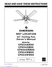 Emerson CF654WB00 Owner's Manual