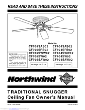 Emerson Northwind TRADITIONAL SNUGGER CF704SW02 Owner's Manual