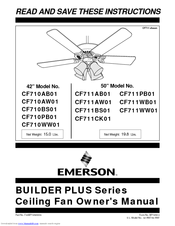 Emerson BUILDER PLUS CF710PB01 Owner's Manual