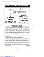 Emerson BANFF CF720ORB00 Owner's Manual