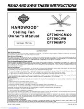 Emerson HARDWOOD CF796HGMO0 Owner's Manual