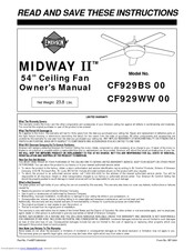 Emerson MIDWAY II CF929BS 00 Owner's Manual