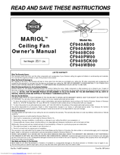Emerson MARIOL CF940AW00 Owner's Manual
