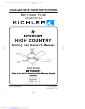 Emerson HIGH COUNTRY KF160OI01 Owner's Manual