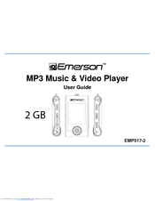 Emerson MP3 MUSIC & VIDEO PLAYER EMP517-2 User Manual