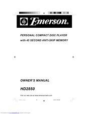 Emerson HD2850 Owner's Manual