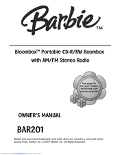 Emerson Barbie Bloombox BAR201 Owner's Manual