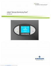 Emerson Liebert NX Remote Monitoring Panel User Manual