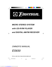 Emerson ES830 Owner's Manual