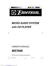 Emerson MS7608 Owner's Manual