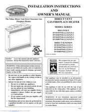White Mountain Hearth Tahoe DVD36FP53N-2 Installation Instructions And Owner's Manual