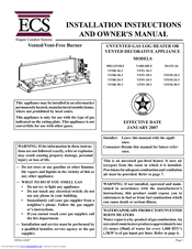 Empire Comfort Systems VFSR-16-3, VFSR-18-3, VFSR-24-3, VFSR-30-3, VFSV-16-3, VFSV-18-3, VFSV-24-3, VFSV-30-3, VFSM-18-3, VFSM-24-3, VFSM-30-3 Installation Instructions And Owner's Manual