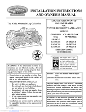 White Mountain Hearth LS-16C-2 Installation Instructions And Owner's Manual