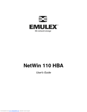 Emulex NetWin 110 HBA User Manual