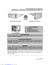 Energy Tech Laboratories Modular Direct Fired Heaters Installating And Operation Manual