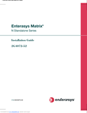 Enterasys Matrix N 2G4072-52 Installation Manual