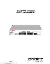 Cabletron Systems SmartSTACK ELS10-27TX Supplement Manual