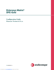 Enterasys Enterasys Matrix DFE-Gold Series Configuration Manual