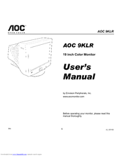 AOC 9KLR-SLK User Manual