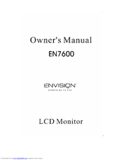 Envision EN7600 Owner's Manual