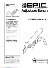 Epic ADJUSTABLE BENCH strength bench 2003 Owner's Manual