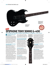 Epiphone TONY IOMMI G-400 Brochure