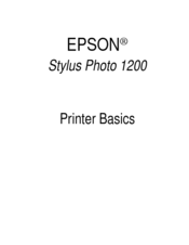 Epson 1200 series Printer Basics Manual