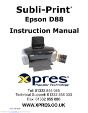 Epson Stylus D88 Instruction Manual