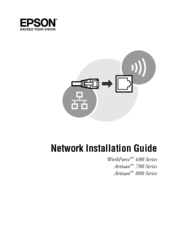 Epson C11CA29201-O - Artisan 800 Color Inkjet Network Installation Manual