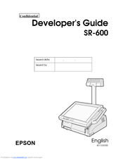 Epson SR-600 Developer's Manual