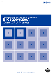 Epson S1C6200 Core Cpu Manual