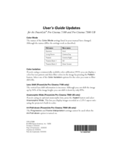 Epson PowerLite Pro Cinema 7100 User's Manual Updates