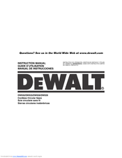Dewalt DW935 Instruction Manual
