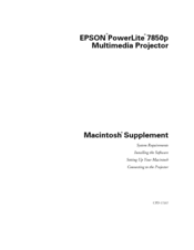 Epson PowerLite 850p User Manual