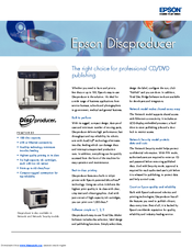 Epson PP-100N - Discproducer - DVD Duplicator x2 Brochure & Specs