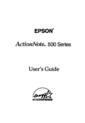 Epson ActionNote 500C User Manual
