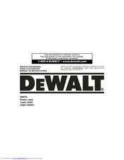 DeWalt DW076KE Instruction Manual