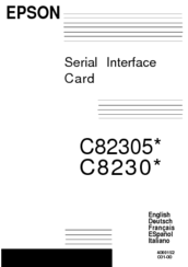 Epson C82305/06 (Serial I/F) User Manual