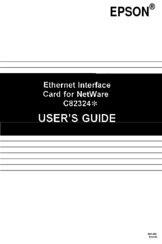Epson C823241 (Ethernet Interface for Netware) User Manual
