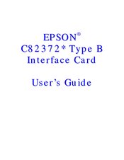 Epson C823722 (Type B IEEE 1394 Interface Card) User Manual
