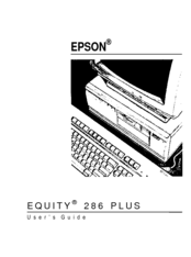 Epson Equity 286 PLUS User Manual