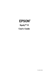 Epson Equity II User Manual